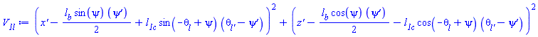(diff(x(t), t)-(1/2)*l__b*sin(psi(t))*(diff(psi(t), t))+l__1c*sin(-theta__l(t)+psi(t))*(diff(theta__l(t), t)-(diff(psi(t), t))))^2+(diff(z(t), t)-(1/2)*l__b*cos(psi(t))*(diff(psi(t), t))-l__1c*cos(-theta__l(t)+psi(t))*(diff(theta__l(t), t)-(diff(psi(t), t))))^2