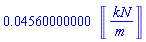 0.4560000000e-1*Units:-Unit(kN/m)