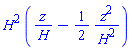 H^2*(z/H-(1/2)*z^2/H^2)