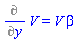 Diff(V, y) = V*beta