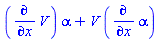 (diff(V, x))*alpha+V*(diff(alpha, x))