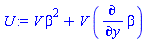 V*beta^2+V*(diff(beta, y))