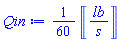(1/60)*Units:-Unit(lb/s)