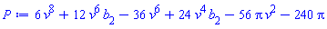 6*v^8+12*v^6*b[2]-36*v^6+24*v^4*b[2]-56*Pi*v^2-240*Pi