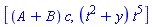 [(A+B)*c, (t^2+y)*t^5]