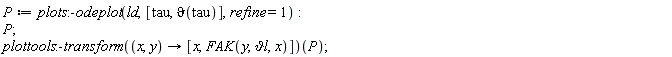 P := plots:-odeplot(ld, [tau, `&vartheta;`(tau)], refine = 1):