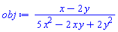 (x-2*y)/(5*x^2-2*x*y+2*y^2)