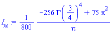 (1/800)*(-256*GAMMA(3/4)^4+75*Pi^2)/Pi