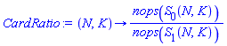 proc (N, K) options operator, arrow; nops(S[0](N, K))/nops(S[1](N, K)) end proc