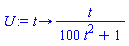 proc (t) options operator, arrow; t/(100*t^2+1) end proc