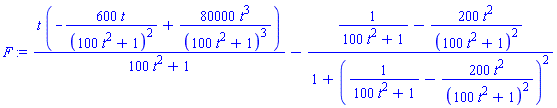 t*(-600*t/(100*t^2+1)^2+80000*t^3/(100*t^2+1)^3)/(100*t^2+1)-(1/(100*t^2+1)-200*t^2/(100*t^2+1)^2)/(1+(1/(100*t^2+1)-200*t^2/(100*t^2+1)^2)^2)