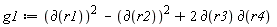g1 := `&PartialD;`(r1)^2-`&PartialD;`(r2)^2+2*`&PartialD;`(r3)*`&PartialD;`(r4)