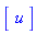 Matrix(1, 1, {(1, 1) = u})