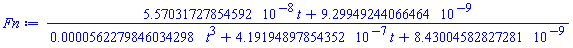 (HFloat(5.570317278545915e-8)*t+HFloat(9.299492440664645e-9))/(HFloat(5.6227984603429837e-5)*t^3+HFloat(4.191948978543518e-7)*t+HFloat(8.43004582827281e-9))