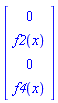 Vector(4, {(1) = 0, (2) = f2(x), (3) = 0, (4) = f4(x)})