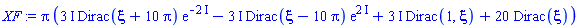 Pi*((3*I)*Dirac(xi+10*Pi)*exp(-2*I)-(3*I)*Dirac(xi-10*Pi)*exp(2*I)+(3*I)*Dirac(1, xi)+20*Dirac(xi))