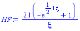 (2*I)*(-exp(((1/2)*I)*xi)+1)/xi