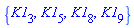 {K1[3], K1[5], K1[8], K1[9]}