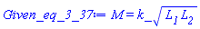 M = k_*(L__1*L__2)^(1/2)