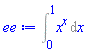Int(x^x, x = 0 .. 1)