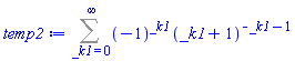 Sum((-1)^_k1*(_k1+1)^(-_k1-1), _k1 = 0 .. infinity)
