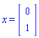 x = (Vector(2, {(1) = 0, (2) = 1}))