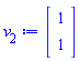 Vector(2, {(1) = 1, (2) = 1})