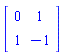 Matrix(2, 2, {(1, 1) = 0, (1, 2) = 1, (2, 1) = 1, (2, 2) = -1})