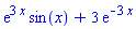 exp(3*x)*sin(x)+3*exp(-3*x)