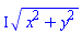 I*(x^2+y^2)^(1/2)