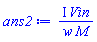 I*Vin/(w*M)