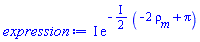 I*exp(-((1/2)*I)*(-2*rho__m+Pi))