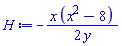 -(1/2)*x*(x^2-8)/y