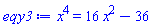 x^4 = 16*x^2-36