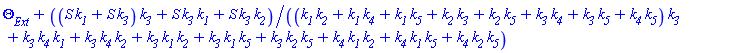 Theta[Ext]+((S*k__1+S*k__3)*k__3+S*k__3*k__1+S*k__3*k__2)/((k__1*k__2+k__1*k__4+k__1*k__5+k__2*k__3+k__2*k__5+k__3*k__4+k__3*k__5+k__4*k__5)*k__3+k__3*k__4*k__1+k__3*k__4*k__2+k__3*k__1*k__2+k__3*k__1*k__5+k__3*k__2*k__5+k__4*k__1*k__2+k__4*k__1*k__5+k__4*k__2*k__5)