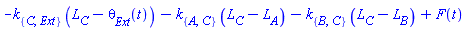 -k[{C, Ext}]*(L__C-theta[Ext](t))-k[{A, C}]*(L__C-L__A)-k[{B, C}]*(L__C-L__B)+F(t)