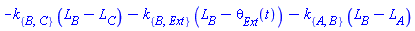 -k[{B, C}]*(L__B-L__C)-k[{B, Ext}]*(L__B-theta[Ext](t))-k[{A, B}]*(L__B-L__A)