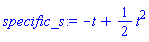 -t+(1/2)*t^2