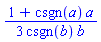 (1/3)*(1+csgn(a)*a)/(csgn(b)*b)