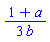 (1/3)*(1+a)/b