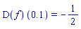 (D(f))(.1) = -1/2