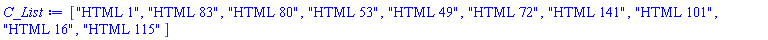 ["HTML 1", "HTML 83", "HTML 80", "HTML 53", "HTML 49", "HTML 72", "HTML 141", "HTML 101", "HTML 16", "HTML 115"]
