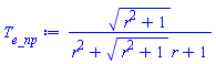 (r^2+1)^(1/2)/(r^2+(r^2+1)^(1/2)*r+1)