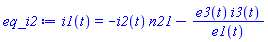 i1(t) = -i2(t)*n21-e3(t)*i3(t)/e1(t)