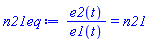 e2(t)/e1(t) = n21