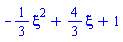-(1/3)*xi^2+(4/3)*xi+1