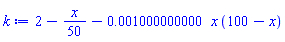 2-(1/50)*x-0.1000000000e-2*x*(100-x)