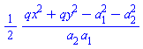 (1/2)*(qx^2+qy^2-a[1]^2-a[2]^2)/(a[2]*a[1])