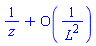 1/z+O(1/L^2)