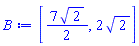 [(7/2)*2^(1/2), 2*2^(1/2)]